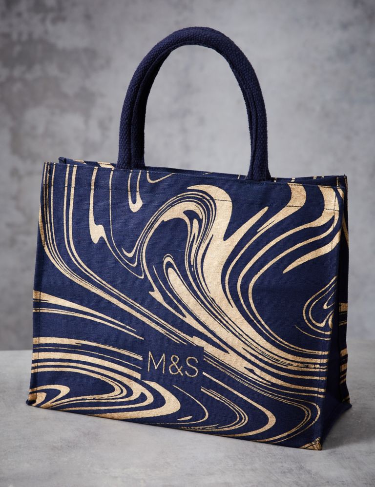 Marks & Spencer Cotton Handbags (FEMALE, BLUE MIX)