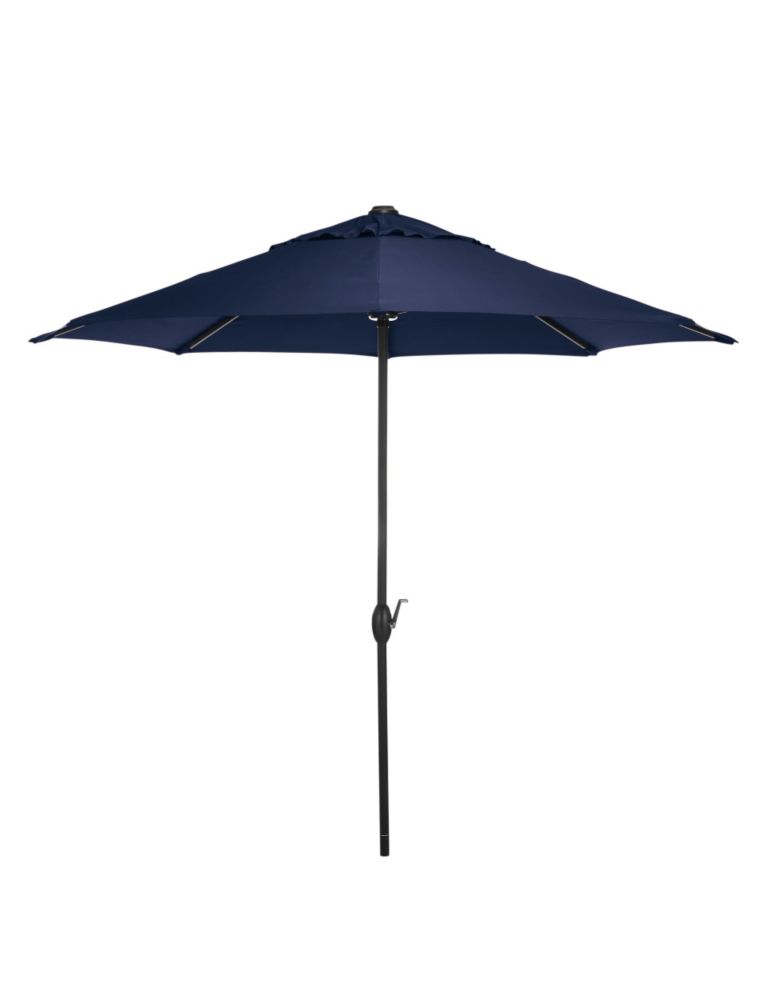 Navy Parasol with Black Pole 1 of 7