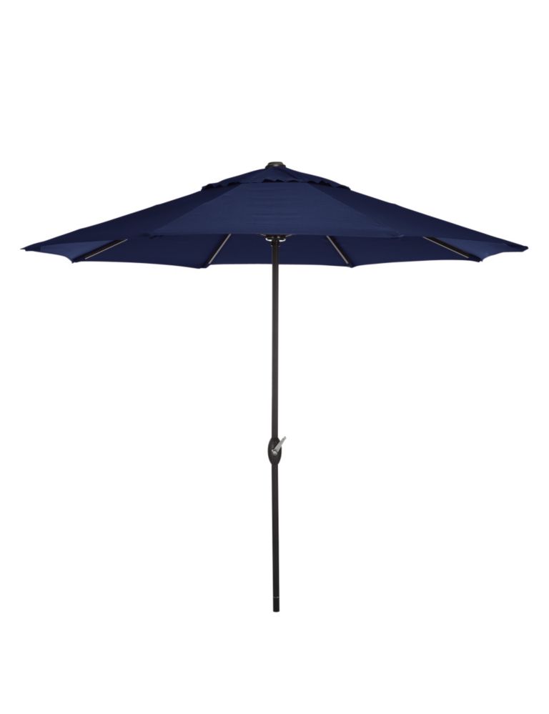 Navy Parasol with Black Pole 2 of 7
