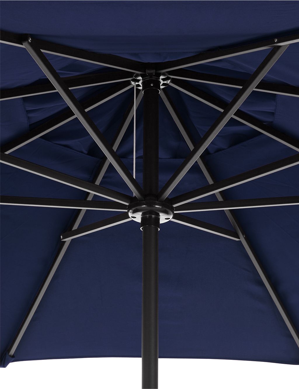 Navy Parasol with Black Pole 7 of 7