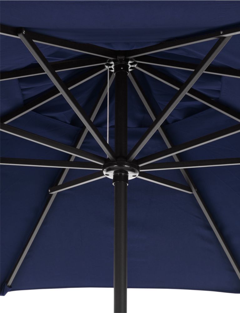Navy Parasol with Black Pole 5 of 7