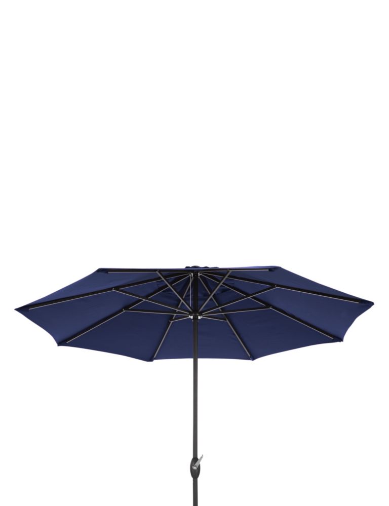 Navy Parasol with Black Pole 6 of 7
