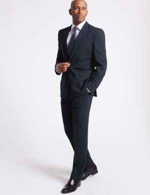 m&s navy suit