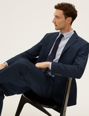 m&s mens navy suits