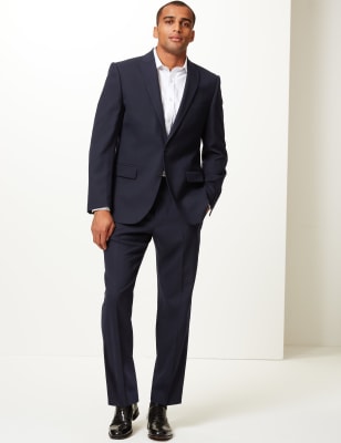 m&s mens navy suits