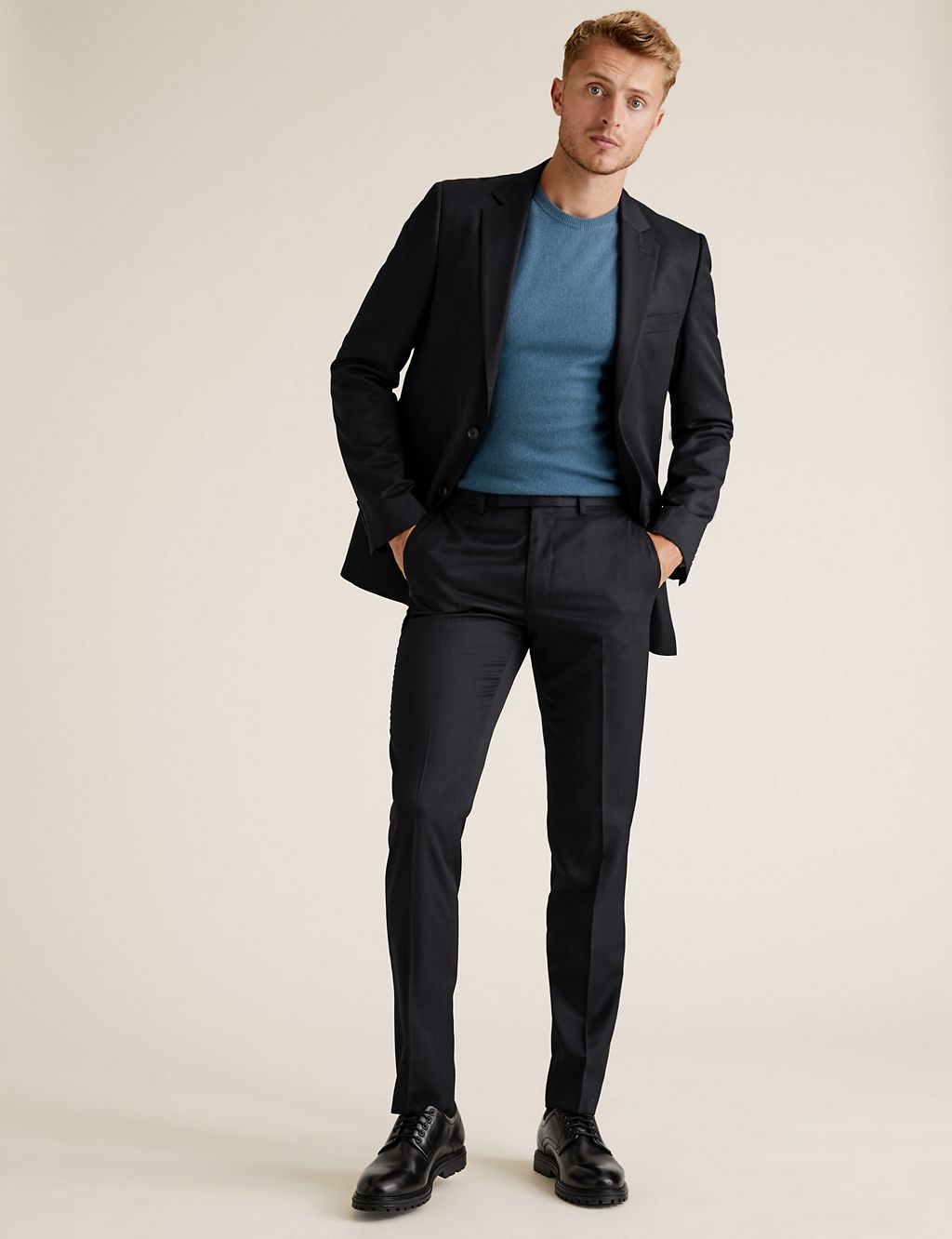 Navy Slim Fit Jacket | M&S Collection | M&S