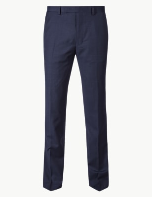 navy slim trousers