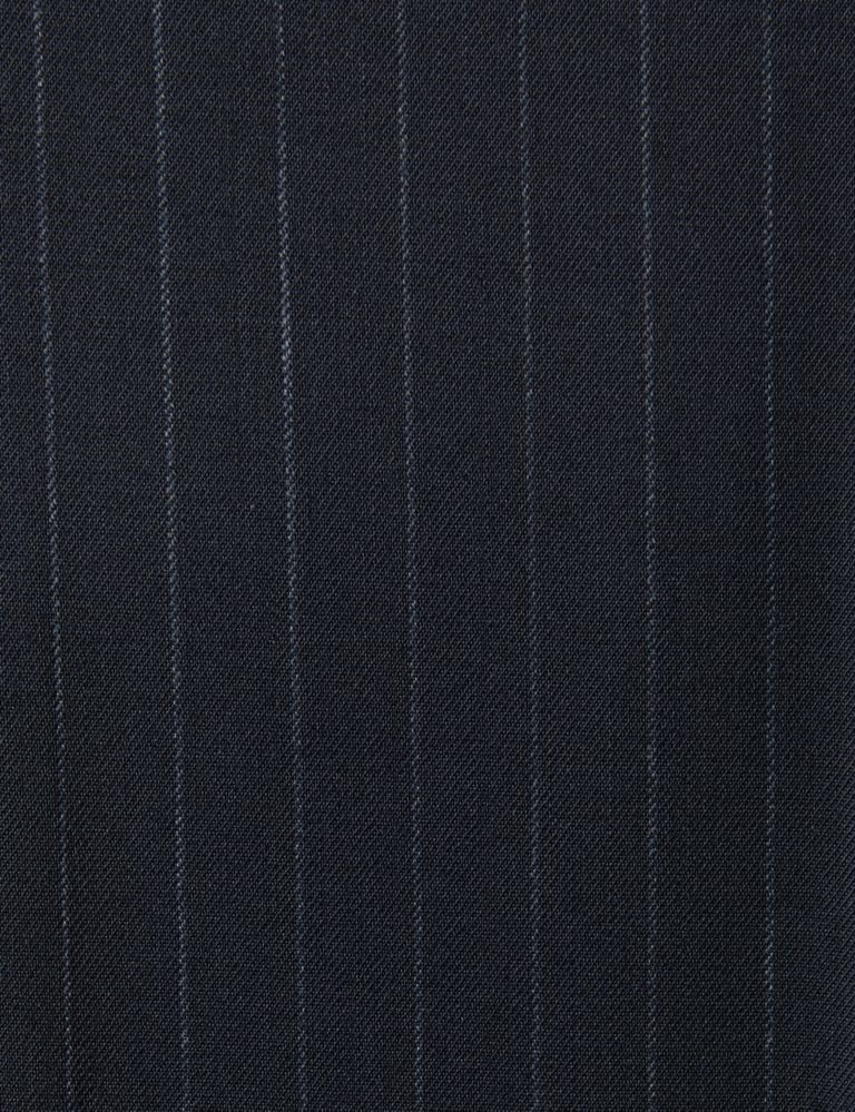 Navy Striped Modern Slim Fit Trousers 5 of 5