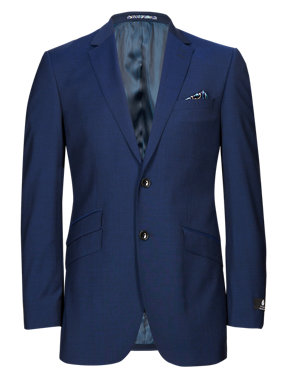 Navy Tailored Fit 2 Button Jacket Image 2 of 7