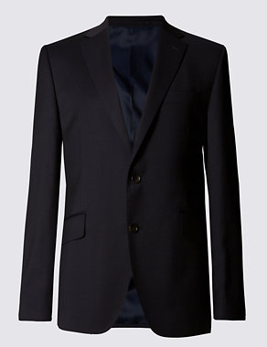 Navy Tailored Fit Wool Jacket Image 2 of 7