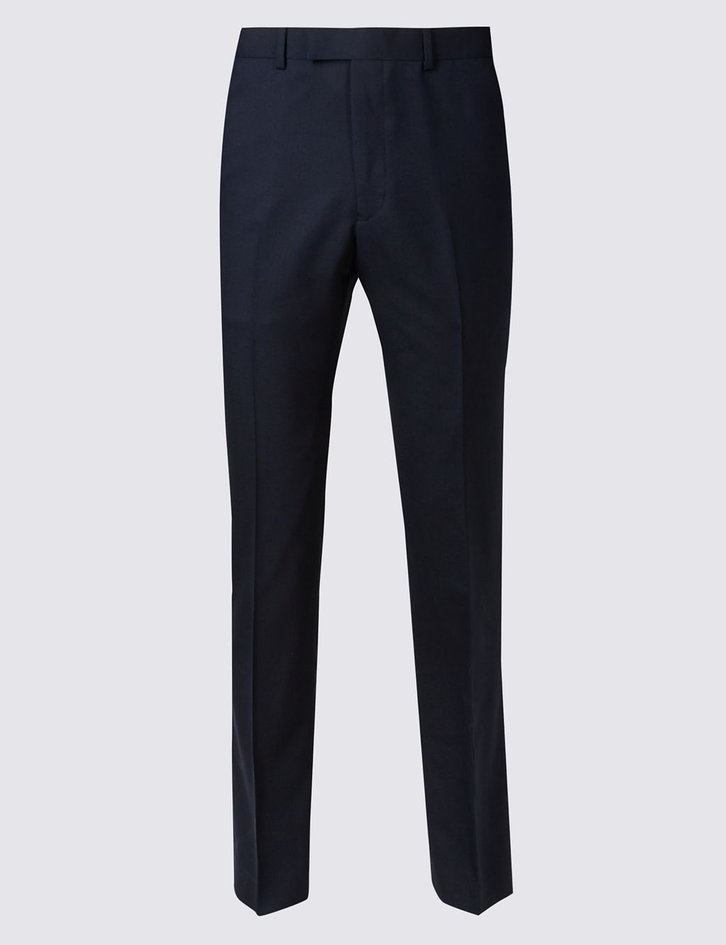 Navy Tailored Fit Wool Trousers 1 of 7