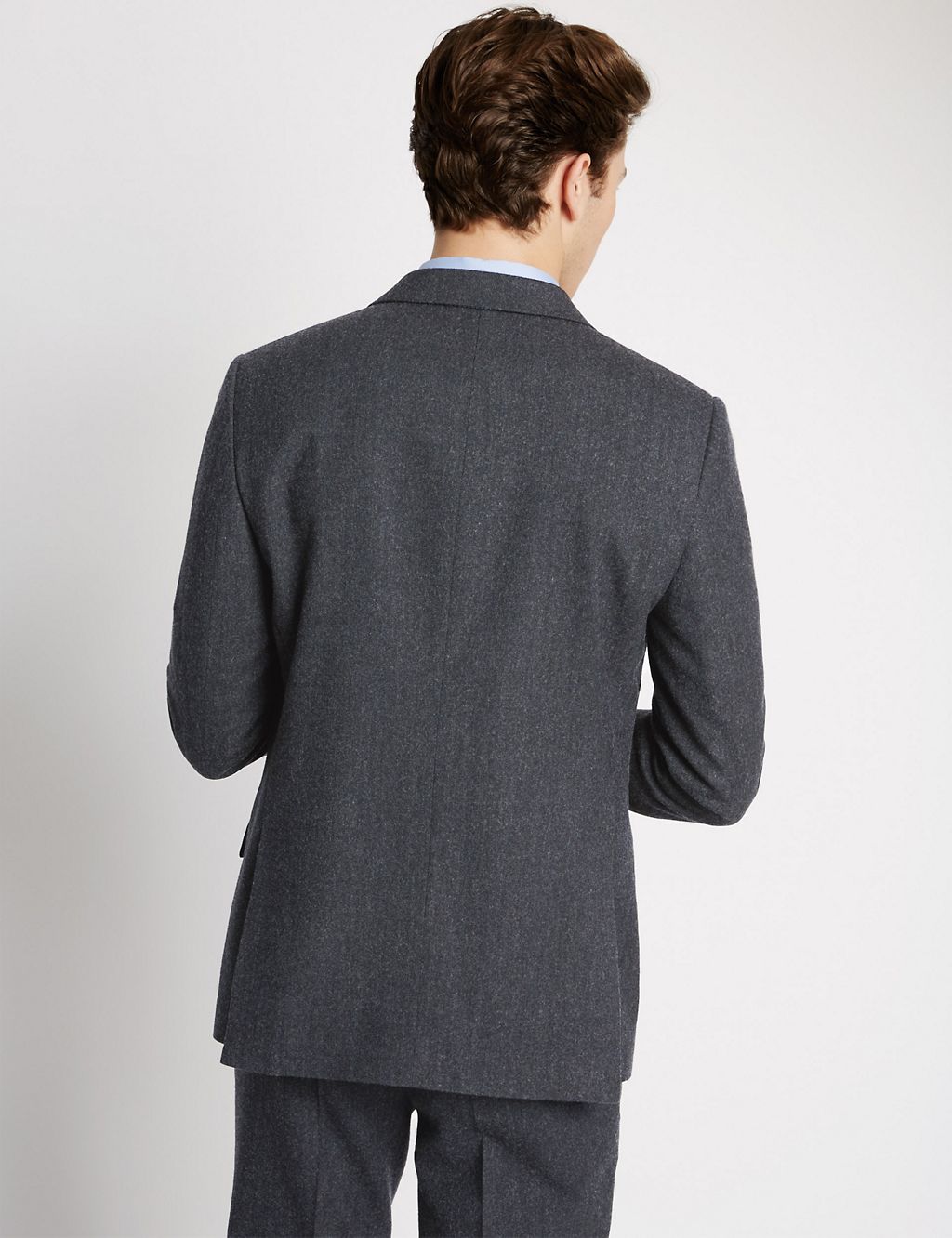 Navy Textured Modern Tailored Fit Jacket 7 of 8