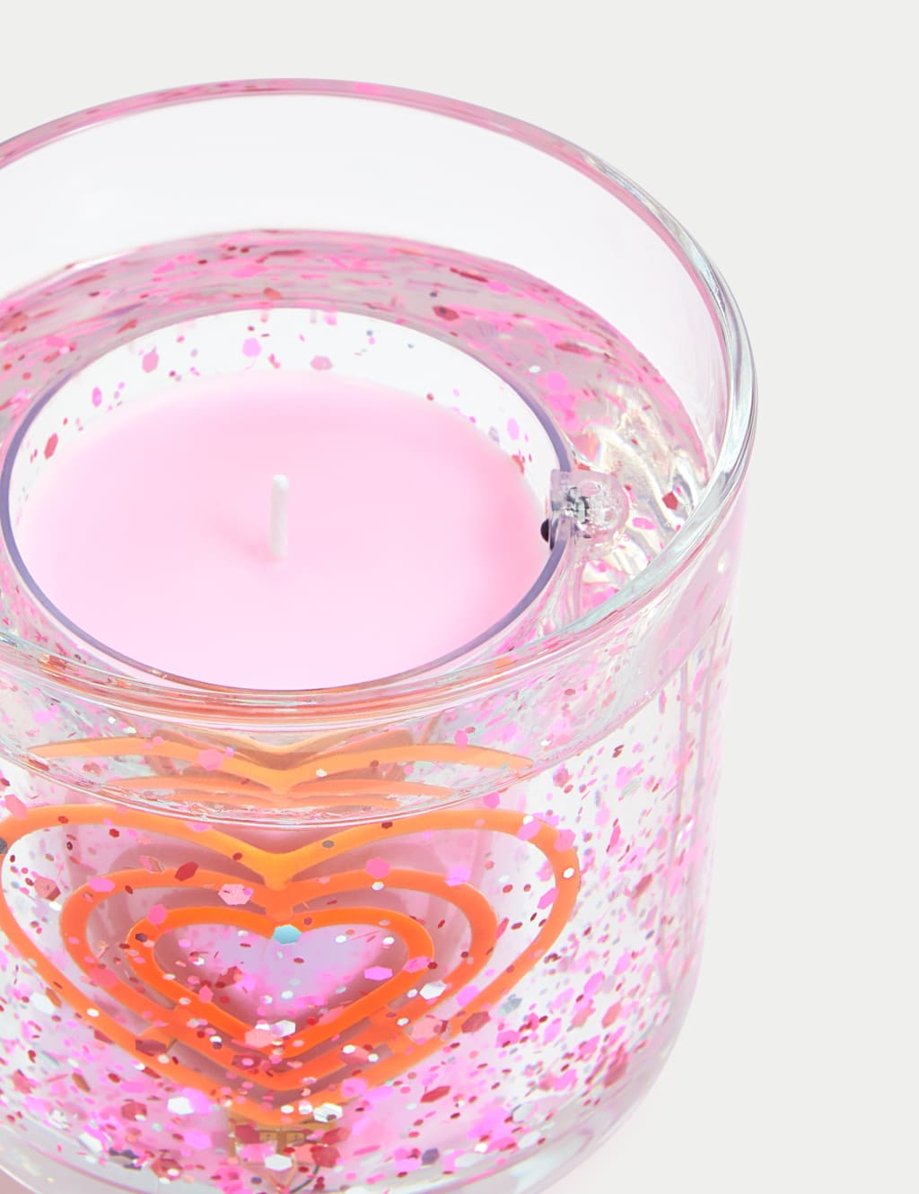 Neon Heart Light Up Candle Marks & Sparkle™ M&S