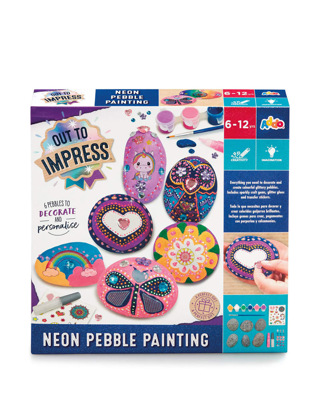 Kids Rock Painting Kit - Arts & Crafts Set Ages 6-12 Unisex