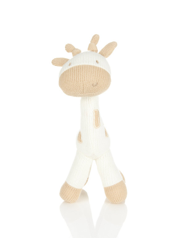 Neutral Knitted Giraffe Toy Image 1 of 2