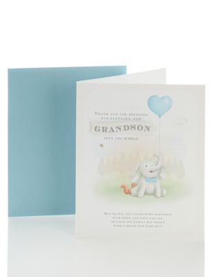 New Baby Grandson Card Image 1 of 2