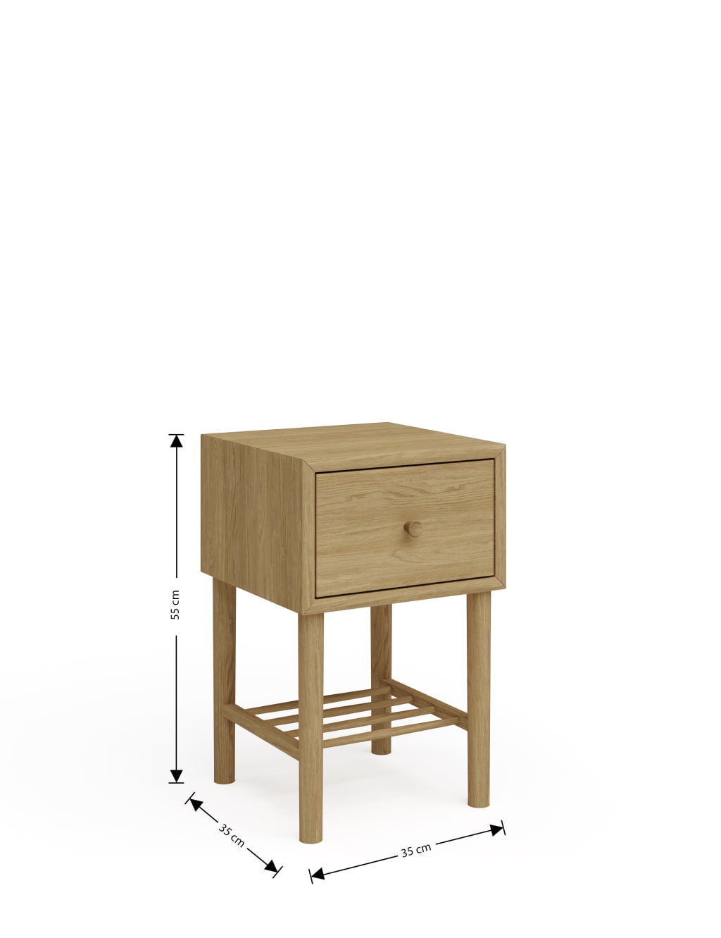 Newark 1 Drawer Slim Bedside Table 5 of 6