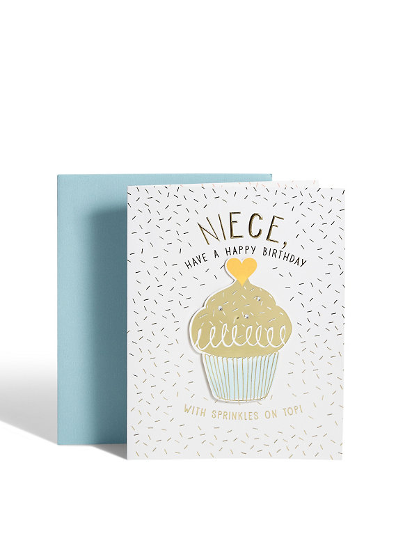 Niece Cupcake Birthday Card Image 1 of 2