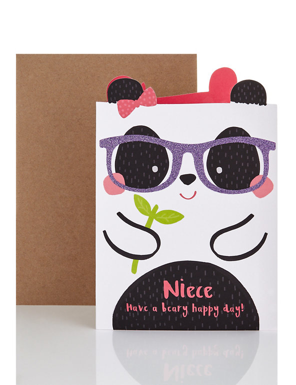 Niece Panda with Glasses Card Image 1 of 2