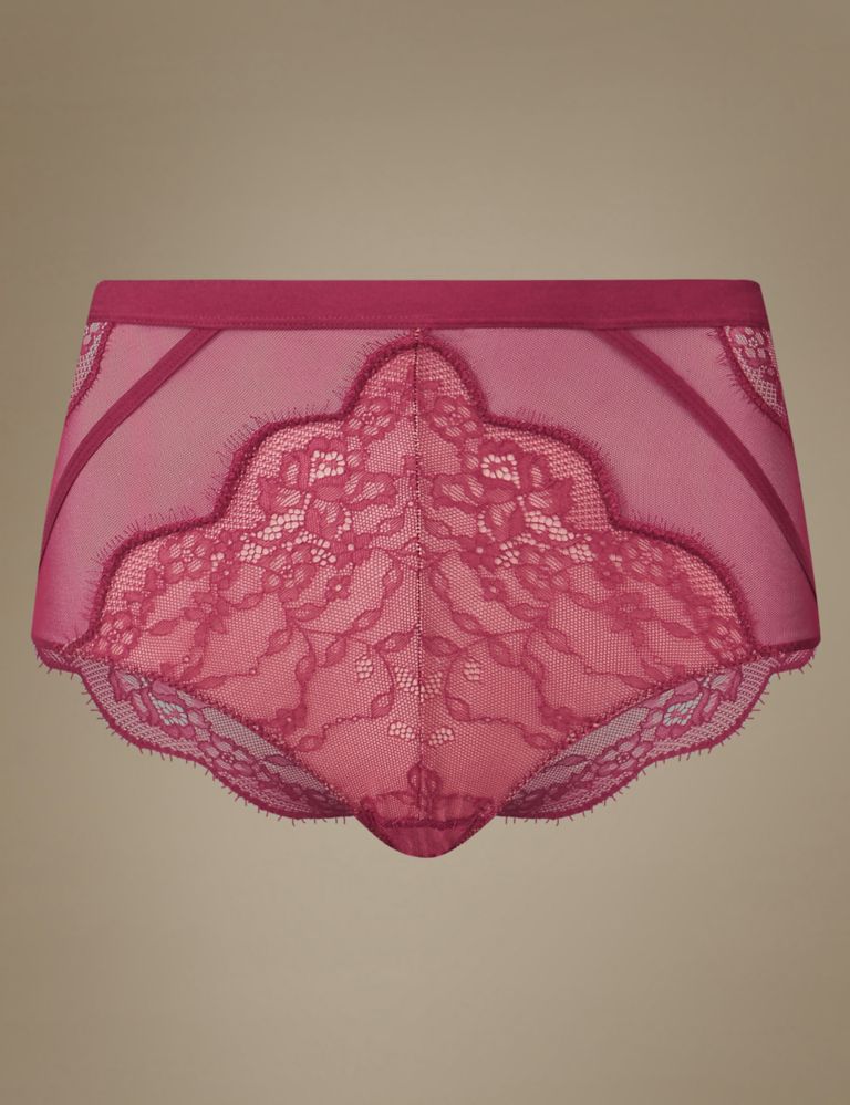 No VPL Eyelash Lace High Waisted Knickers 2 of 4