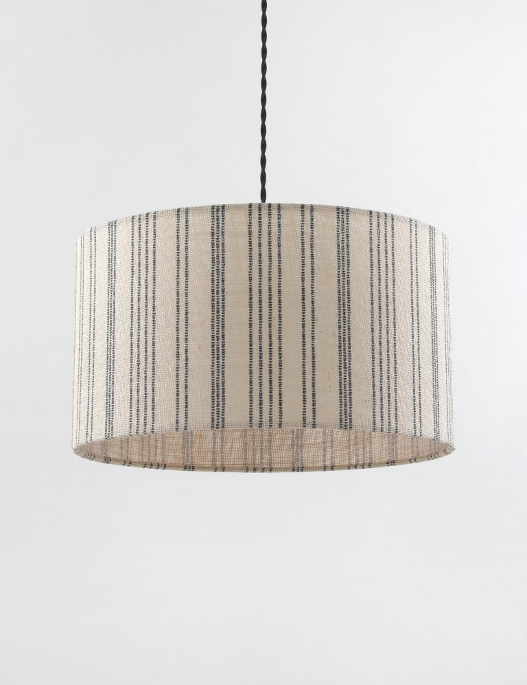 Noah Hessian Striped Lamp Shade 1 of 7