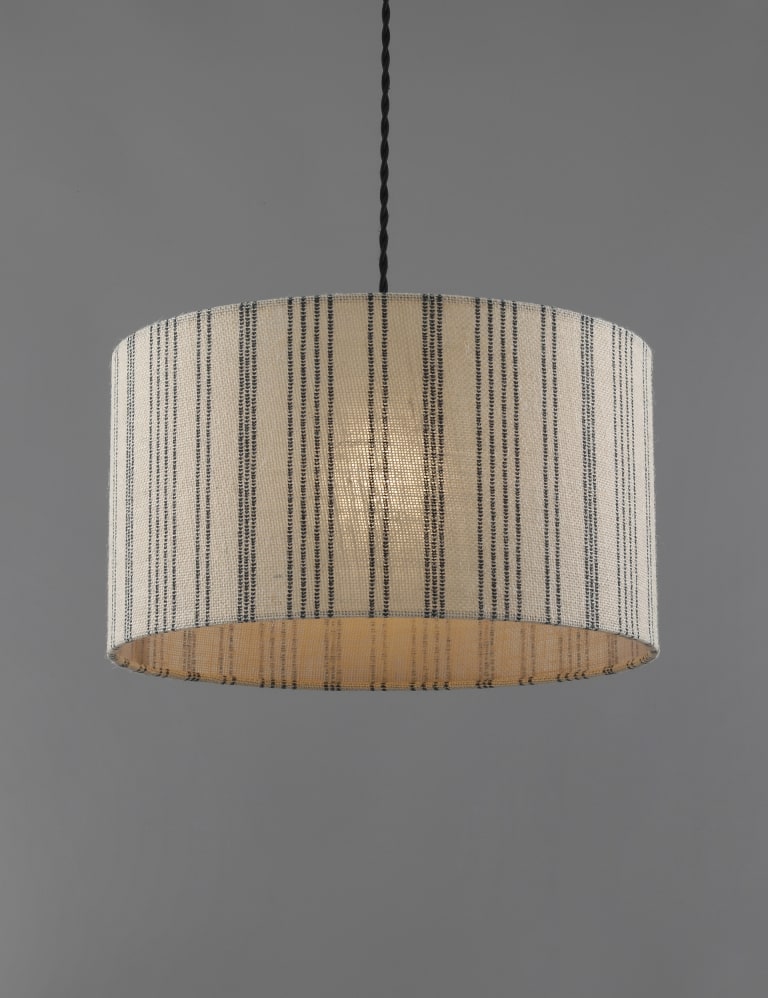 Noah Hessian Striped Lamp Shade 7 of 7