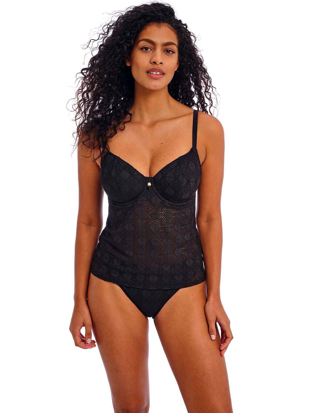 Nomad Nights Wired Plunge Tankini Top 2 of 5