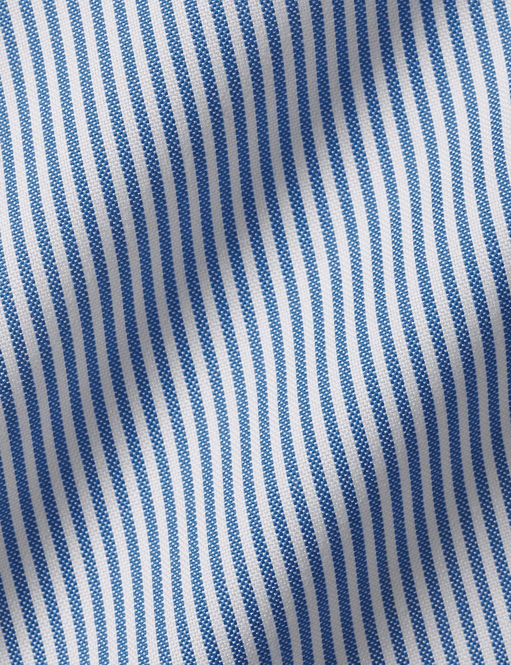 Non Iron Pure Cotton Striped Oxford Shirt 6 of 6