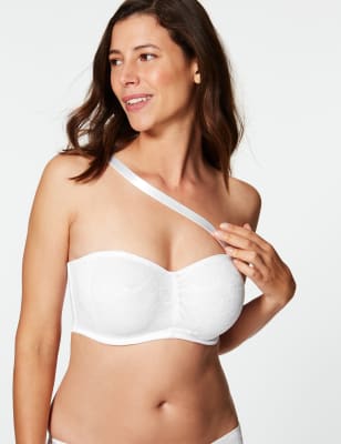 Lace Minimiser Non-Padded Bandeau Bra DD-GG, M&S Collection