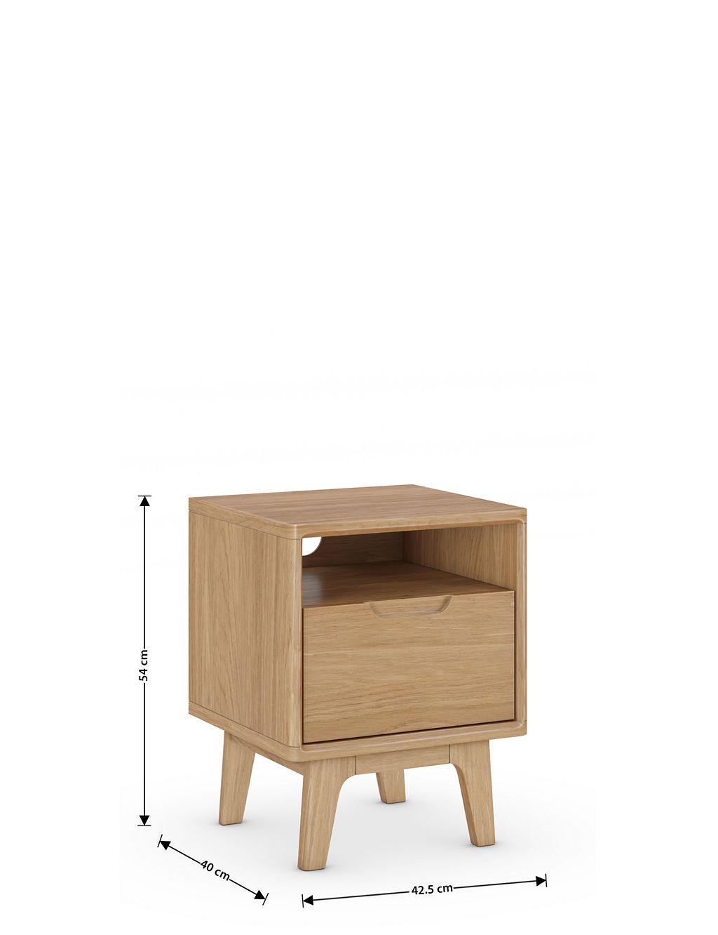 Nord 1 Drawer Bedside Table 4 of 9