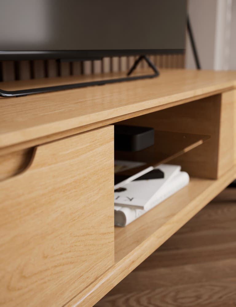 American oak 2024 tv unit