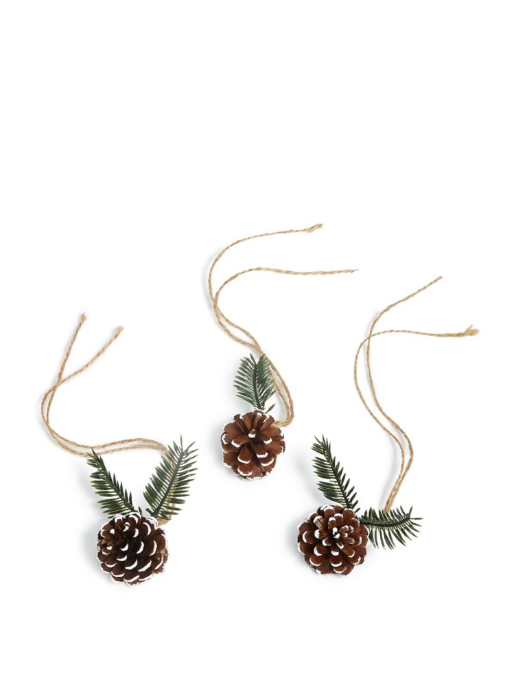 Nordic Noel 3 Pine Cone Present Toppers 2 of 3