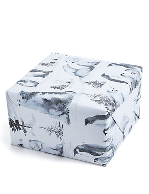 Nordic Noel Winter Animals 3m Wrapping Paper Image 2 of 4