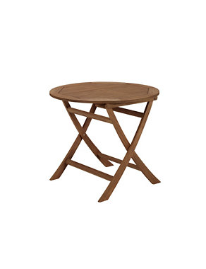 Nordina Round Dining Table & 2 Folding Chairs Image 2 of 3