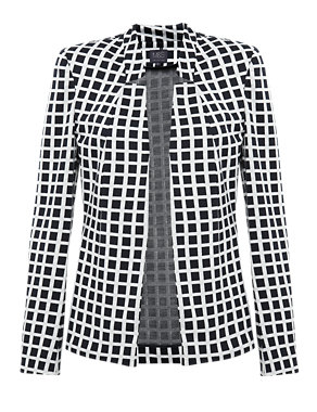 Notch Collar Checked Jacket Image 2 of 3