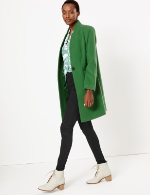 Marks and spencer deals green coat