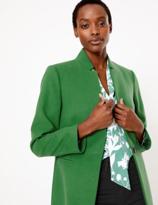 Marks and spencer green coat sale