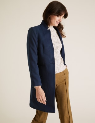 Notch Neck Coat M S Collection M S
