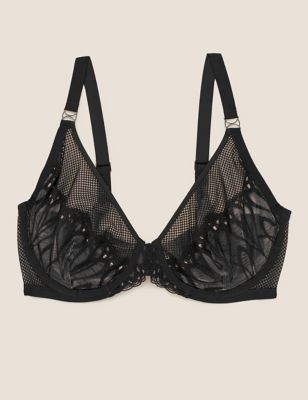 Nouveau Embroidered Underwired Plunge Bra F-H | Autograph | M&S