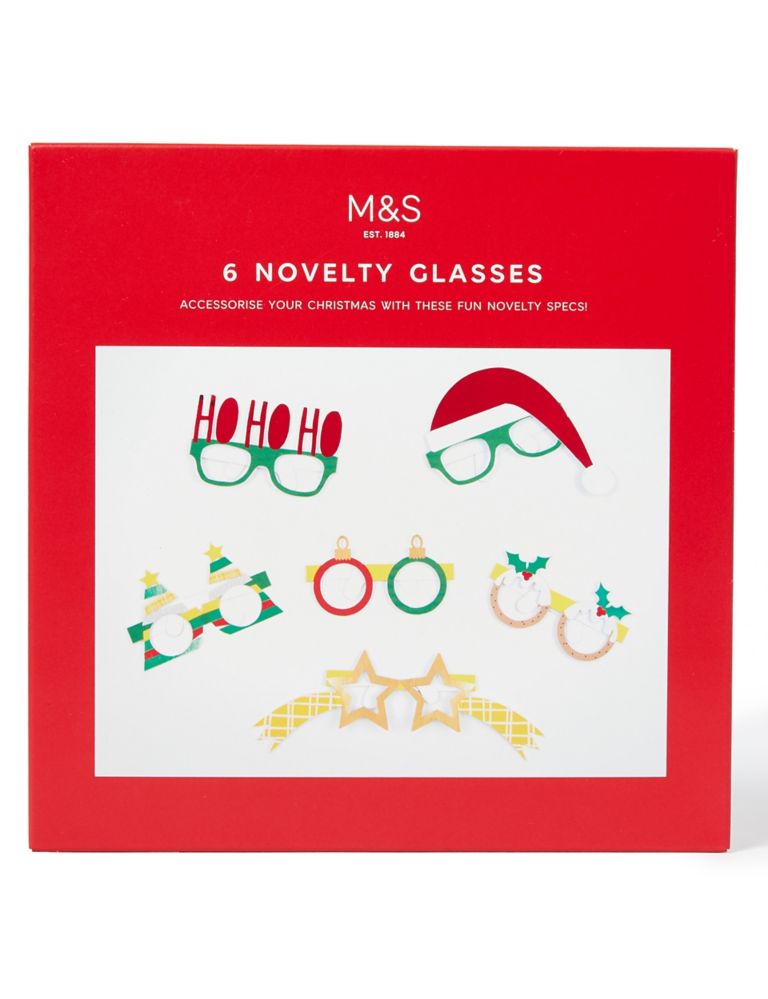 Novelty Christmas Glasses - 6 Pack 1 of 3