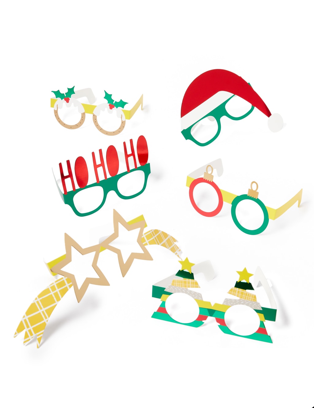 Novelty Christmas Glasses 6 Pack M&S