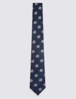 Novelty Sparkly Flakes Printed Tie Image 2 of 3