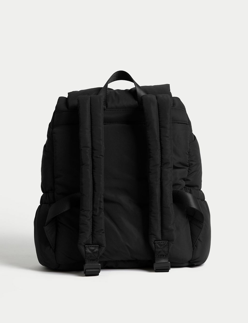 Nylon Drawstring Padded Backpack 2 of 4