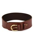 Leather Plain Belt With Buckle Closure