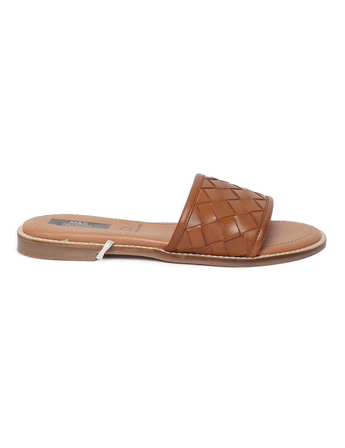Pure Leather Basket Weave Sandals