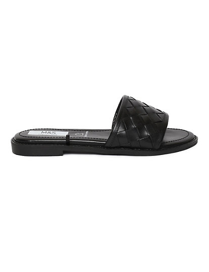 Pure Leather Plain Slippers