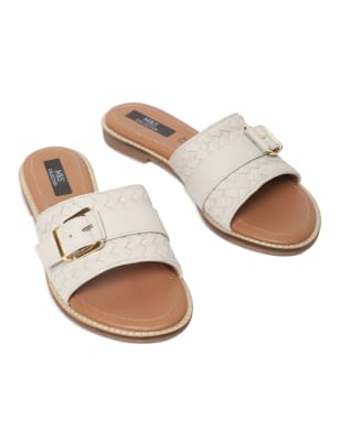 Marks and spencer online leather slippers