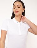 Pure Cotton Plain Polo Collar T-Shirt