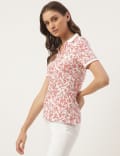 Pure Cotton Printed Polo T-Shirt
