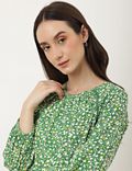Pure Cotton Printed Round Neck Top